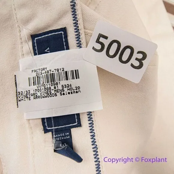 NEW Vineyard Vines men's pants in cream/ecru,‎ size 32*32